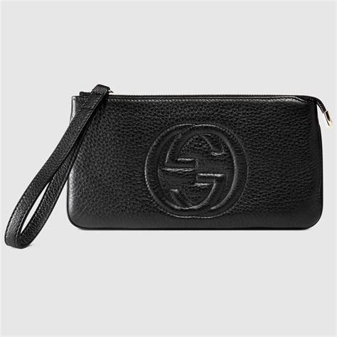 gucci soho leather wristlet sunflower|white Gucci shopping bag.